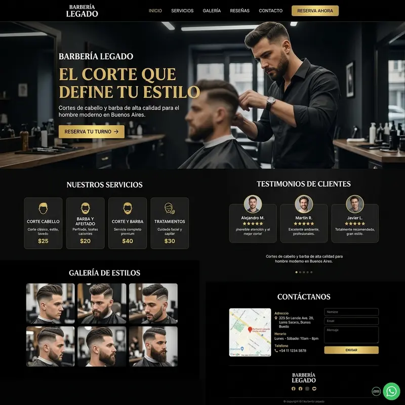 Plantilla Barbería
